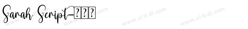 Sarah Script字体转换